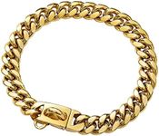 Strong Stainless Steel Gold Dog Col