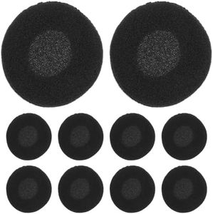 WOFASHPURET Earphone Covers, 10pcs Headphones Ear Covers 40mm Soft Foam Headset Pad Earbud Cover Pads Replacement Ear Cushions Earphone Covers Foam Cushion Protectors (Black)