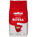 Lavazza, Qualità Rossa, Coffee Beans, Arabica and Robusta, Intensity 5/10, Medium Roasting, 1 Kg