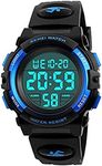 Touber Boy Toys Age 5-12, LED 50M Waterproof Digital Sport Watches for Kids Birthday Presents Gifts for 5-12 Year Old Boys