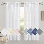 RYB HOME Semi Sheer Curtains Linen 