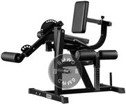 GMWD Leg Extension Machine, Leg Curl Machine, Lower Body Special Leg Machine, Adjustable Leg Exercise Bench with Plate Loaded, Leg Rotary Extension for Thigh, Home Gym Weight Machine, Black
