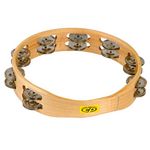 LP CP390 10' Wood Tambourine, Headless, Double Row Jingles