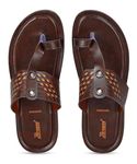 PARAGON Men's Slip On Brown Sandals | Trendy Casual Slip-on Sandals with Cushioned Footbed, and Durable Construction | Perfect for Everyday Casual Wear(UK: 8)