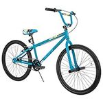 Hiland 26 inch BMX Bike Beginner-Level to Advanced Riders with 2 Pegs Steel Frame Blue