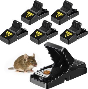 Reusable Mouse Traps, 6-Pack – Easy Set Snap Pest Control