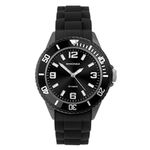 Sekonda Boys/Youth's Black Silicon Strap Watch Black Dial 3390