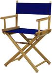 Casual Home 18" Director's Chair Natural Frame with Royal Blue Canvas