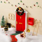 Geosar 20 Pcs Christmas Elf Fairy Doors Decorations Christmas Elf Magic Door for Wall Fairy Accessories Decorative Christmas Decor for DIY Gift Activities Craft