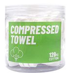 Compressed Towel（120 PCS）, Disposable Face Compressed Towel, Mini Compressed Towel, Camping Towel, Portable Compressed Coin Tissue for Travel/Home/Outdoor Activities