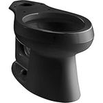 Kohler K-4198-7 Wellworth Elongated Toilet Bowl, Black