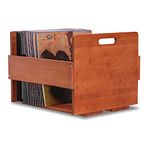 Vinyl Record Storage Record Crate - Storage Crate Box for LP |Album| Records - Bamboo vinyl record organizer Holder Holds Up to 80 Records