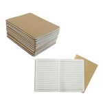 zmybcpack 24 Pack Kraft Paper Lined Notebooks A6 Size(3.9” x 5.5”), Mini Pocket Notebook Journals for Travelers, Students, Office - Memo Diary Subject Notebooks - 64 Lined Pages/32 Sheets