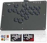 Sehawei Haute42 Arcade Stick U16 All-Button Gamerfinger with Custom RGB & Turbo Functions,Arcade Controller Street Fight for PC/Ps3/Ps4/Switch/Steam Game Keyboard-Supports Hot Swap & SOCD