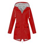 Waterproof Jackets Women UK Hoodies Jackets Rain Coats for Women Ladies Solid Color Lightweight Trench Coats with Zip Pockets Outdoor Outerwear UK Size