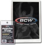 BCW Regular Snap Card Holder - 1 Count | Durable Baseball Card Protector | Versatile Plastic Card Holder for Collectors