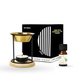 Aromafume Exotic Essential Oil Burner | Oil Diffuser with candle | Brass | Use for Essential Oil, Aroma Oil, Diffuser Oil, SPA, Yoga, Meditation, Home Fragrance | with Surprise 10ml Essential Oil