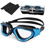 HotSrace Swimming Goggles Anti Fog Anti UV No Leakage,Polarized/Non Polarized Swim Goggles Soft Silicone Clear Vision Easy to Adjust for Adult Men Women Teenager