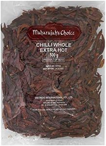 Maharajah's Choice Spicy Whole Red Chilli, 500 g