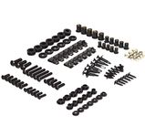 Black Complete Motorcycle Fairing Bolt Kit Kawasaki ZX-6R ZX-6RR 2005-2006 Body Screws, Fasteners, and Hardware