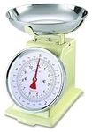 Terraillon Mechanical Kitchen Scales Vintage Retro Food Scales with Large Metal Bowl & Dial up-to 5 KG Cream