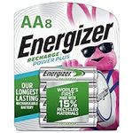 Energizer Rechargeable AA Batteries, Recharge Power Plus Double A Battery Pre-Charged, 8 Count