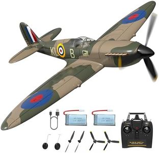 HBSAPKKA RC Plane 4CH Remote Control Airplane 2.4GHz Ready to Fly SPITFIRE RC Airplane with Xpilot Stabilization System & One Key Aerobatic for Adults Kids Beginners