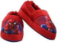 Marvel Spider-Man Toddler Boys Plush Aline Slippers (7-8 M US Toddler, Red)