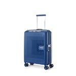 American Tourister Aerostep 8 Wheels 55 Cm Small Cabin Trolley Bag Hard Polypropylene 360 Degree Wheel System Luggage, TSA, Trolley Bag for Travel for Men and Women, Red dot Award Winner, Navy Blue