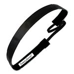 Sweaty Bands Womens Girls Headband - Non-Slip Velvet-Lined Fashion Hairband - Wicked Exclusive Black 5/8-Inch