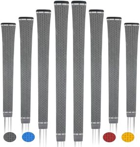 BYBOMYA Golf Grips 8 Pack Comfortable Rubber Soft Golf Grip All-Weather 8 Grips Set Non-Slip Arthritic Golf Club Grips for Men and Women Standard/Midsize Grips 4 Colors Golf Grips