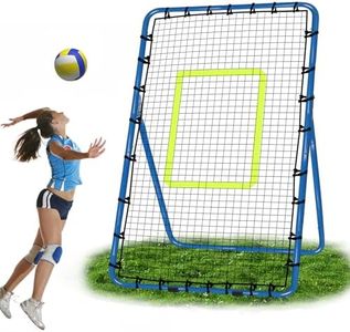 Kunup Volleyball Rebounder Net 7x4FT, 5 Adjustable Angles and Easy Set Up Practice Training Volleyball Skill Equipment Also for Baseball, Soceer & Lacrosse, Stable & Portable with Stake & Carrying Bag