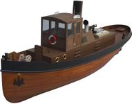Your Day Mate 1930s Steam Tug Ship Model Kit, Scale 1:18, Size L x W x H 720 x 180 x 270 mm, Lasercut Wood Components, 1200 g, Seaworthy, RC Tug Boat Wood Kit