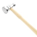 The Beadsmith Two-Sided Chasing Hammer - 10.75 Inches Wooden Handle, 2.25” Steel Head with a 14mm Ball Pein & 28mm Domed Face - Tool Used to Add Texture and Dimension to Metalwork