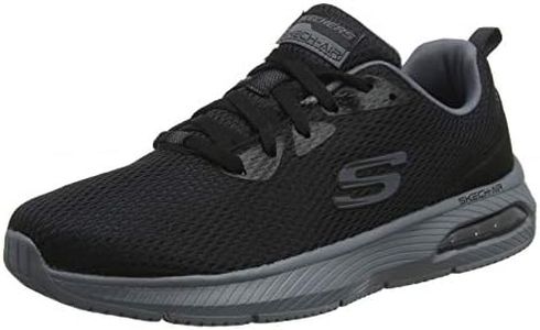 Skechers DYNA-AIR, Zapatillas Hombre, Black Mesh/Charcoal Trim, 42 EU