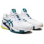 ASICS Mens Court FF 3 White/Gris Blue Tennis Shoe - 8 UK (1041A370.101)