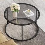 SAYGOER Round Coffee Table Glass Co