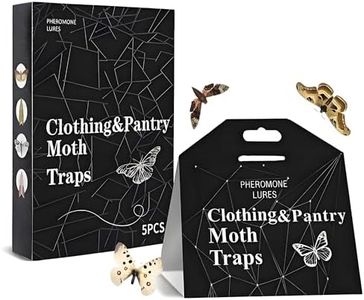 5 Packs Clothing and Pantry Moth Traps with Pheromone Lures, for Kitchen, Closet, and Cabinet