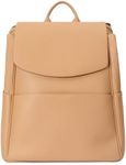 MIA + SOPHIA Leather Diaper Bag Backpack with Changing Pad, Stroller Straps, Bottle Holder (Brown Olivia)