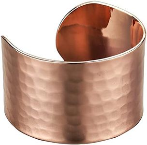 DEMMEX Hand Crafted Thickest 100% Turkish Hammered Copper Unisex Cuff Bracelet, 1.5mm Thick Solid High Gauge Pure Copper. Reduce Joint Pain and Inflammation & Stress (1.6), ONE SIZE FITS ALL