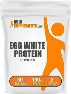 BulkSupplements.com Egg White Protein Powder - Albumin Powder, Egg White Powder - Lactose Free & Dairy Free Protein Powder - Unflavored & Gluten Free, 30g per Serving, 100g (3.5 oz)