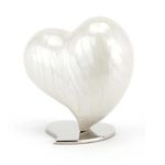 Urns UK Hand Crafted Funeral Cremation Ashes Urn Heart Large Watford Pearl UU420009A