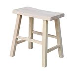 18-inch : International Concepts 1S-681 18-inch Saddle Seat Stool, Unfinished