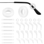 Sibba 16 Pairs Eyeglasses Retainers Silicone Eyewear Retainer Soft Anti Slip Ear Hooks Glasses Temple Holders Anti-slip Eyewear Spectacle Stay Put Glasses Stoppers for Reading Glasses Sunglasses