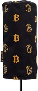 Bitcoin Golf Club Driver Headcover | Premium Barrel Style Headcovers | Fits Most Drivers