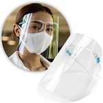 Artnaturals Protective Face Shield - 5 Pack - Reusable - Clear Glasses Frame - Full Face Visor Guard Mask- Anti-Fog Transparent Protection from Splash Droplets & Saliva