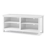 Walker Edison Wren Classic 4-Cubby TV Stand for TVs up to 65 Inches, 58 Inch, White, AZ58CSPWH