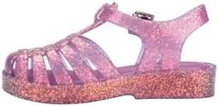 mini melissa Possession Shiny Gladiators for Babies, Glitter Lilac, 7