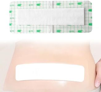 Film Wound Incision Island Dressing,Waterproof Bandage Gauze Absorbent Patche,Adhesive Shower Shield for After Surgery-6Pcs