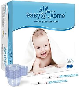 Easy@Home Ovulation Test Predictor Kit : Accurate Fertility Test for Women (Width of 5mm), Fertility Monitor Test Strips, 50 LH Strips with 50 Urine Cups